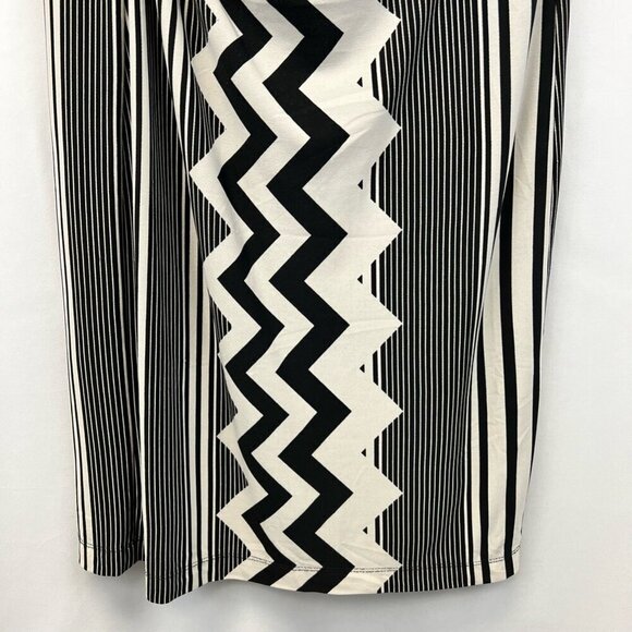 Muse Womens A Line Dress Multicolor Knee Length Chevron Scoop Neck 3/4 Sleeve 8 - Picture 7 of 10